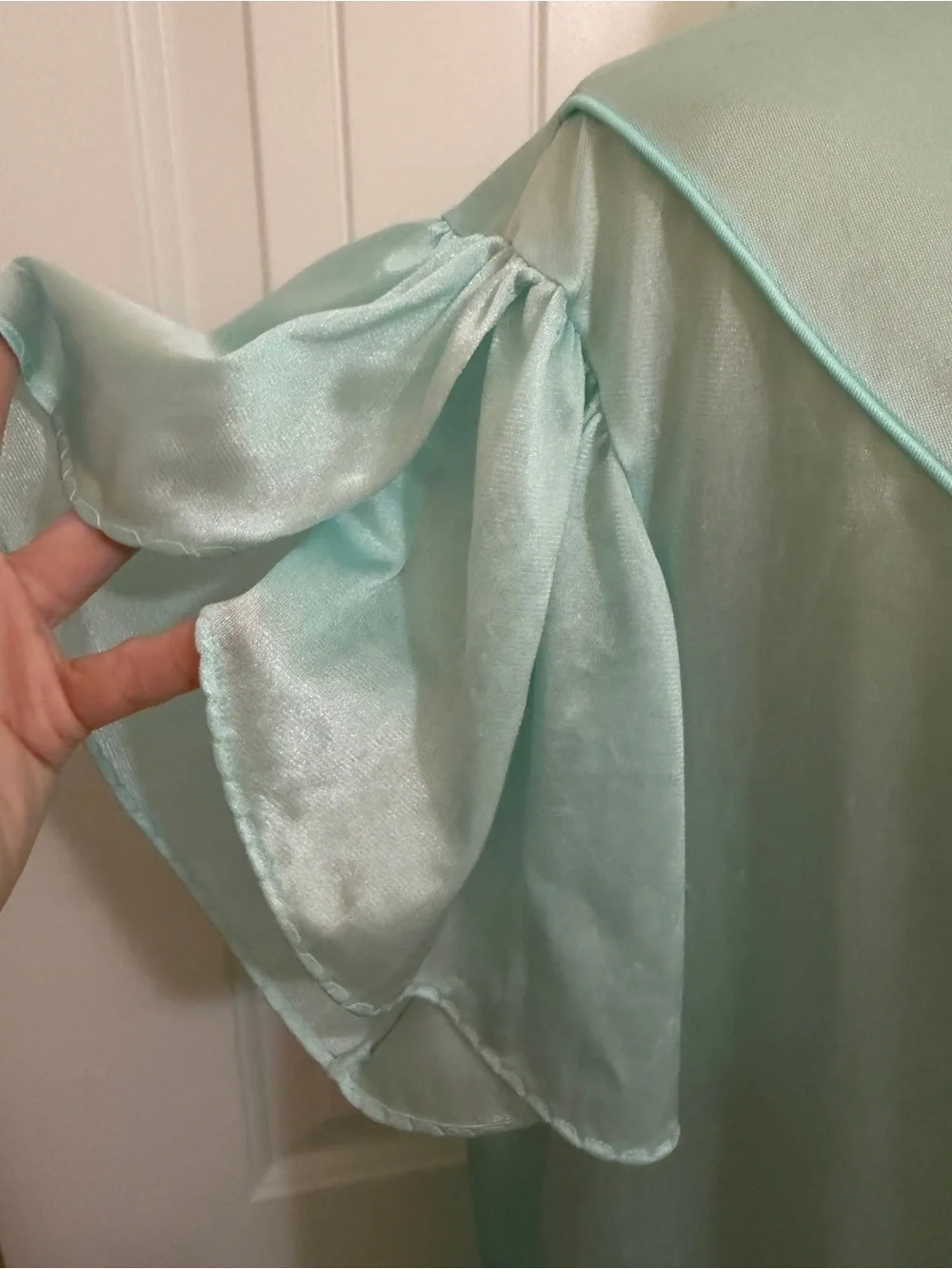 Vintage Nancy King Soft Mint Green Short-Sleeve Nightgown 1X